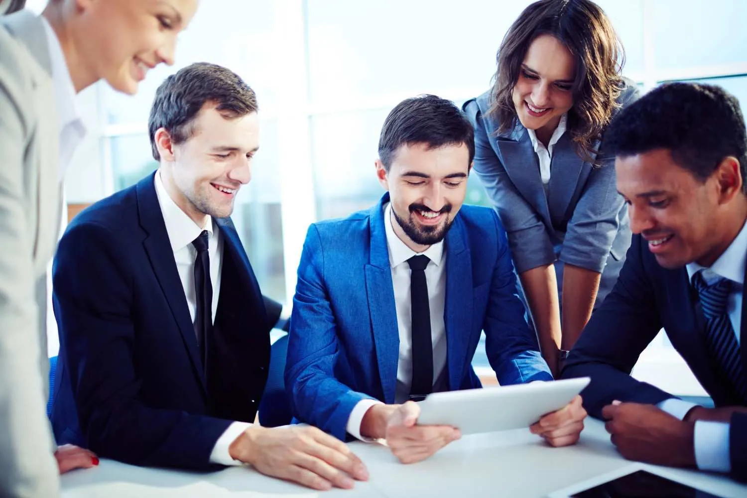 Satisfied insurance clients